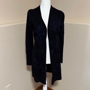 Chico’s Ladies Black open front cardigan size 0 (US 4)